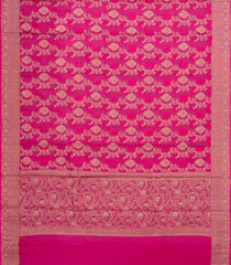 Pink Woven Tussar Silk Saree With Floral Motifs-TU3431