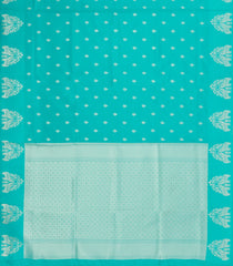 Turquoise Woven Blended Aura Saree With Zari Buttas & Zari Border-BL5798