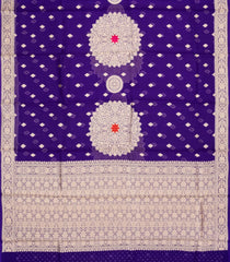 Violet Woven Pure Organza Silk Saree With Floral Zari Buttas-KS1091