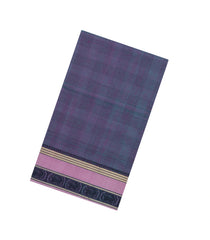 Lilac Handloom Silk Cotton Saree With Checks-SC4031