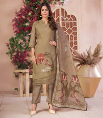 Olive Green Printed Kurta Set : RC5541