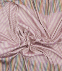 Dusty Pink Woven Banarasi Khaddi Georgette Silk Saree With Stripes-BE1953