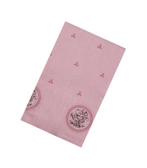 Dusty PInk Woven Art Tussar Saree With Printed & Embroidered Floral Motifs-BL4720
