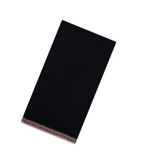 Black Woven Bengal Cotton Saree With Contrast Border-BG1880