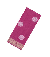 Dusty Peach Printed Synthetics Dola Zari Lining With Jacquard Zari Border-BL5174