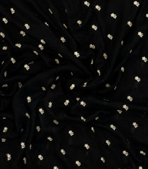 Black Woven Synthetic Blended Saree With Embroidered Motifs-EN2068