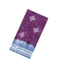 Lilac Printed Jaipur Cotton Saree With Contrast Border-JC1712