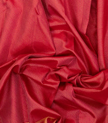 Red Handloom Kanchipuram Silk Saree With Dotted Motifs-KA14774