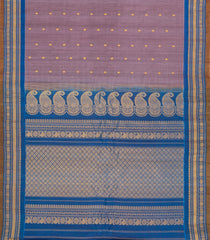 Grey Handloom Gadwal Silk Cotton Saree With Buttas-GA0332
