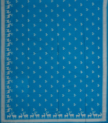 Blue Woven Art Soft Silk Saree With Deer Motifs-BL4394