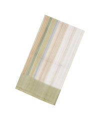 Beige Printed Synthetic Dupion Saree With Abstract Stripes-SY0488