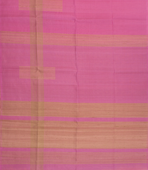 BubbleGum Pink Handloom Soft Silk Saree With Abstract Stripes-SO4630