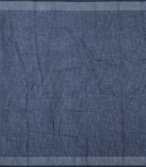 Dark Grey Printed Synthetic Linen Saree With Floral Motifs-SY0179