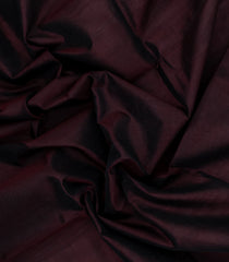 Dark Brown Handloom Silk Cotton Saree With Contrast Border-SC4483