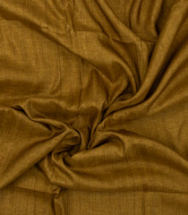 Mustard Printed Synthetic Tussar Silk Saree With Zari Stripes & Border -SY0086