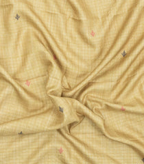 Yellow Printed Synthetic Tussar Silk Saree With Contrast Border-SY0137