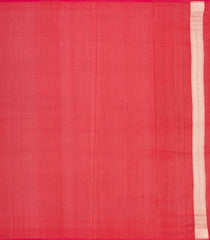 Red Handloom Organza Satin Soft Silk Saree With Floral Motifs-SO4113