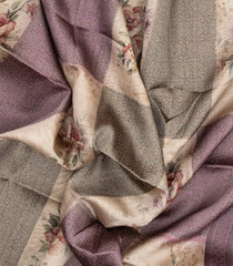 Dusty Pink Woven Synthetic Dola Silk Saree With Woven & Printed Floral Motifs-BL4663