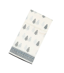 White Handloom Tussar Silk Saree With Printed Floral Motifs-TU2693