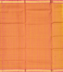 Lemon Yellow Handloom Silk Cotton Saree With Contrast Border-SC3492