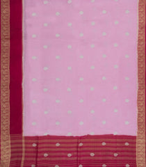 Bubblegum Pink Woven Blended Viscose With Zari Buttas-BL5557