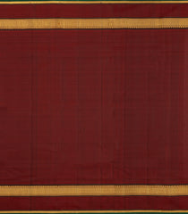 White Handloom Korvai Kanchipuram Silk Saree With Contrast Border-KA15361