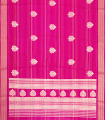 Hot Pink Printed Synthetic Dola Silk Saree With Zari Stripes & Border-SY0388