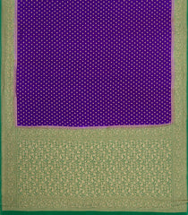 Purple Handloom Banarasi Khaddi Georgette Silk Saree With Contrast Border-BE1801