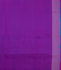 Cyan Handloom Soft Silk Saree With Small Motifs & Purple Border-SO4620