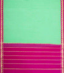 Aquamarine Woven Mysore Silk Saree With Contrast Border-MS3762