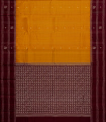 Mustard Handloom Soft Silk Saree With Stripes & Buttas-SO4482
