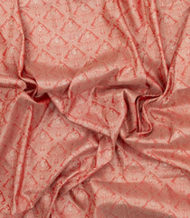 Peach Woven Art Dupion Saree With Floral Zari Motifs-BL5918