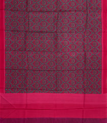 Magenta Printed Pure Silk Saree With Floral Motifs-PS0828