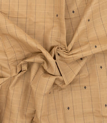 Beige Woven Rasipuram Cotton Saree With Checks & Buttas-RA2656