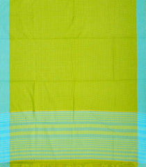 Light Green Woven Chirala Cotton Saree With Checks & Contrast Border-CR1335