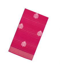 Pink Printed Synthetic Dola Silk Saree With Zari Stripes & Border-SY0310
