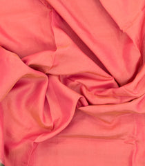 Peach Woven Blended Viscose Saree With Contrast Border-BL5616