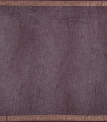 Brown Printed Chanderi Cotton Saree With Contrast Zari Border-CC1677