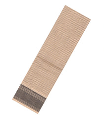 Taupe Handloom Kanchi Cotton Saree With Chekcs-KC1731