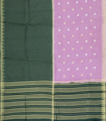 Lavender & Dark Green Woven Blended Viscose Half & Half Saree-BL5527