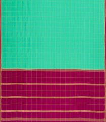Aquamarine Woven Mysore Silk Saree With Pure Zari Checks-MS3255