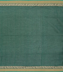 Dark Green Handloom Bengal Cotton Saree With Floral Buttas-BG1208
