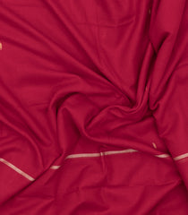 Red Handloom Bengal Cotton Saree With Buttas-BG1994