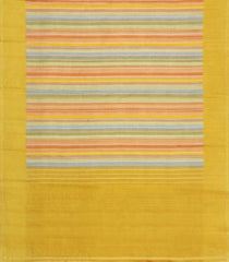 Multi Colour Printed Synthetic Dupion Saree With Stripes & Contrast Border-BL6056