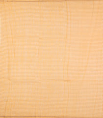 Peach Woven Linen Saree With Printed Floral Motifs-LI0670