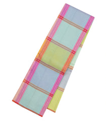 Multi Colour Handloom Kanchipuram Silk Saree With Zari Checks-KA15724