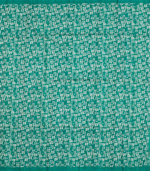 Aquamarine Printed Synthetic Tussar Silk Saree With Zari Checks & Motifs-SY0378