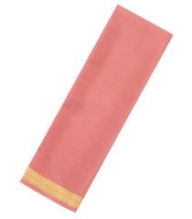 Peach Woven Mysore Silk Saree With Zari Border-MS3651