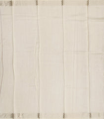 Off White Woven Pure Organza Silk Saree With Printed Floral Motifs-PS0594