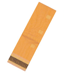 Sandal Handloom Kanchi Cotton Saree With Floral Buttas--KC1557
